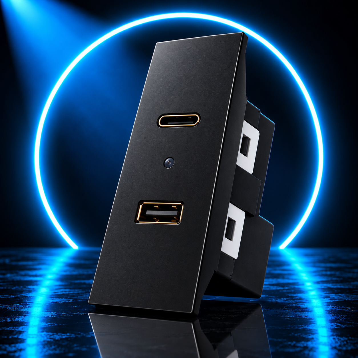 بريزة USB + تايب سي (24 مم)